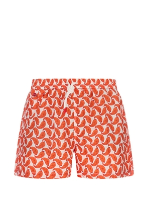 Kiton paisley-print swim shorts - White
