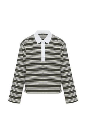 rag & bone striped long-sleeve polo shirt - Green