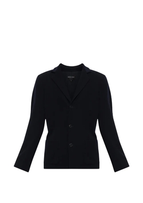 Giorgio Armani notched-lapel patch-pocket blazer - Blue
