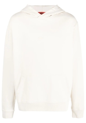 424 debossed-logo cotton hoodie - Neutrals