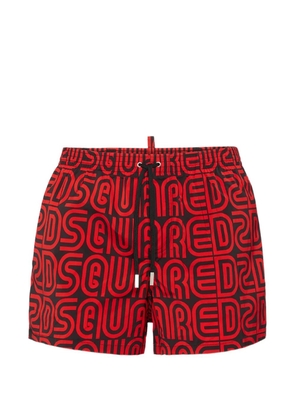DSQUARED2 all-over logo midi swim boxer - Black