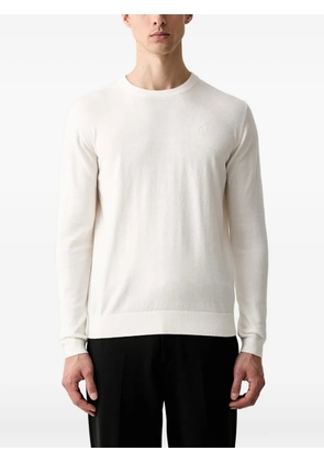 Karl Lagerfeld logo-patch crew-neck sweater - White