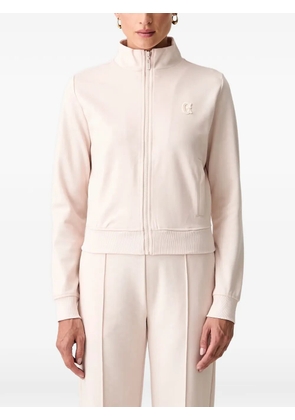 GUESS USA logo-patch zip-up jacket - Pink