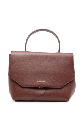 Emporio Armani leather tote bag - Brown