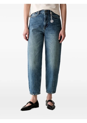 LIU JO logo-plaque whiskered jeans - Blue