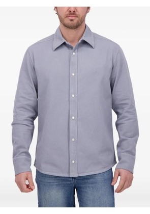 A.P.C. embroidered logo overshirt - Blue