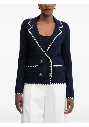LUISA SPAGNOLI Cosmica crochet-trim double-breasted cardigan - Blue
