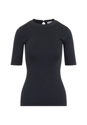 Brunello Cucinelli monili-trim short-sleeve T-shirt - Blue