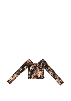 Chrome Hearts cross-print mesh top - Black