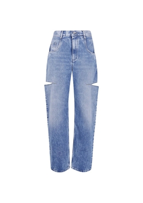 Maison Margiela cut-out straight-leg jeans - Blue