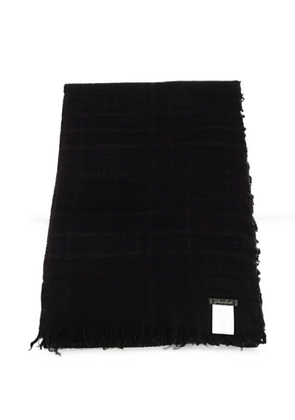 Faliero Sarti checked frayed-edge scarf - Brown