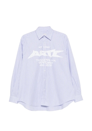 Arte Antwerp logo-print striped shirt - White
