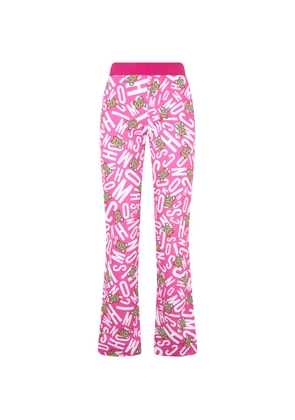 Moschino logo-print Teddy Bear trousers - Pink