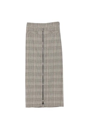 Patrizia Pepe check-print zip-fastening skirt - Grey