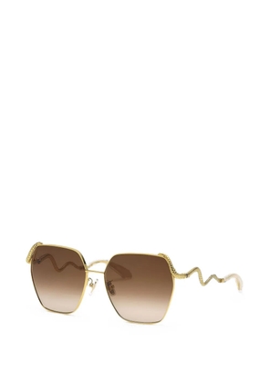 Roberto Cavalli snake-effect sunglasses - Gold