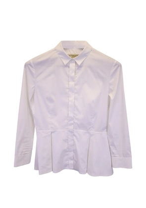 Burberry Pre-Owned peplum cotton shirt - White