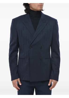 Off-White jacquard double-breasted blazer - Blue