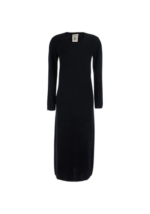 Semicouture Brenda fine-knit long-sleeve midi dress - Black