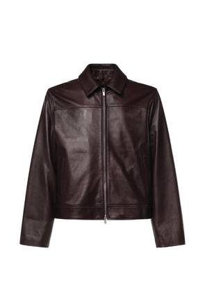 Lardini zip-up leather jacket - Brown