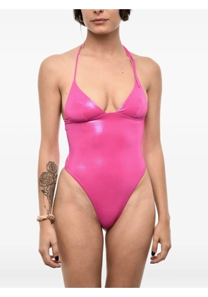 DSQUARED2 glitter logo-embossed swimsuit - Pink