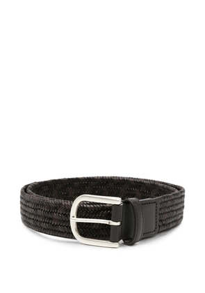 Canali woven leather belt - Brown
