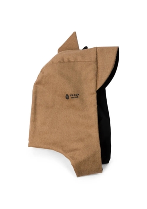 Prada reversible Re-Nylon and camel-hair hooded scarf - Neutrals