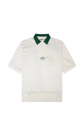 Metalwood Studio quarter-zip jersey polo shirt - White