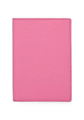Smythson Panama cross-grain passport cover - Pink