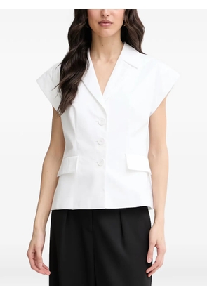 LUISA SPAGNOLI Vernasca button-fastening sleeveless top - White