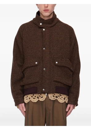 Song For The Mute tweed raglan-sleeve jacket - Brown