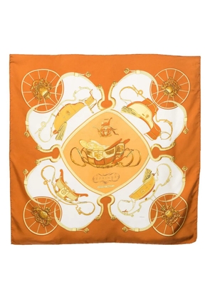 Hermès Pre-Owned 1981 Springs by P Ledoux silk scarf - Orange