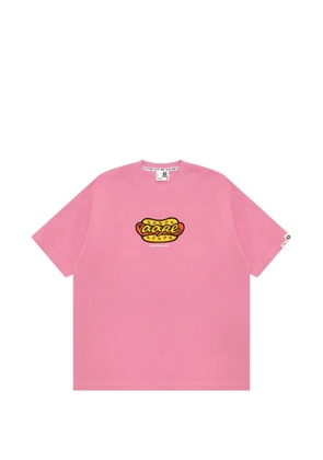 AAPE BY *A BATHING APE® graphic-print logo-patch T-shirt - Pink