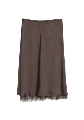 Vince lace-trim midi skirt - Brown