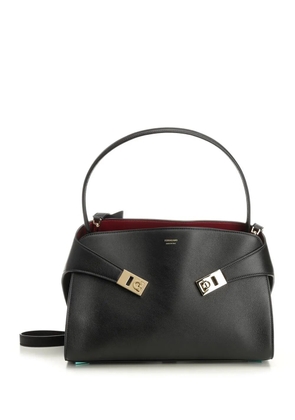 Ferragamo Hug Soft bicolor shoulder bag M - Black