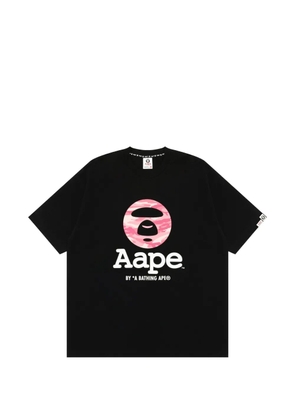 AAPE BY *A BATHING APE® AAPEUNVS Moonface logo-print T-shirt - Black