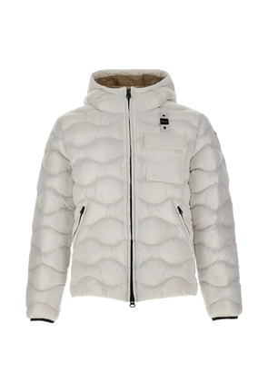 Blauer wave-quilted down jacket - White