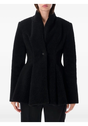 Stella McCartney fleece-texture flared jacket - Black