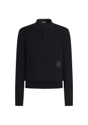 Dolce & Gabbana virgin wool polo shirt - Black