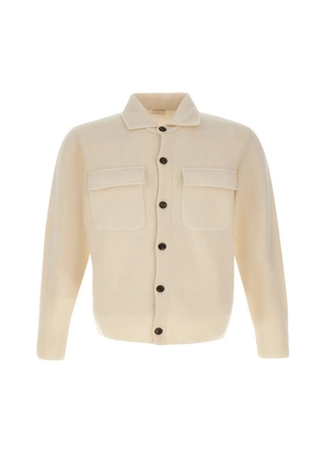 Eleventy knit-wool chest-pocket shirt - Neutrals