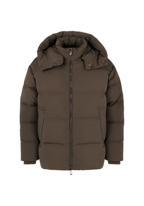 Emporio Armani hooded padded jacket - Brown