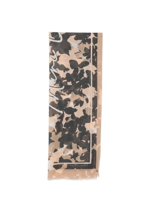 Marc O'Polo floral-print frayed scarf - Neutrals
