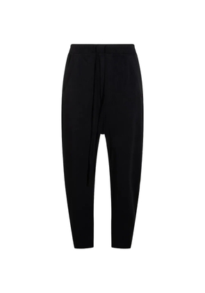 Thom Krom drawstring-fastening dropped-crotch trousers - Black