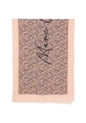 Marc O'Polo floral-print logo-print scarf - Pink