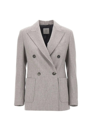 Eleventy double-breasted peak-lapel blazer - Grey