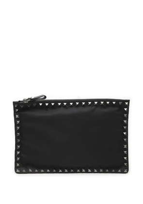 Valentino Garavani Pre-Owned 2018-2026 Nylon Rockstud Zip Pouch clutch bag - Black