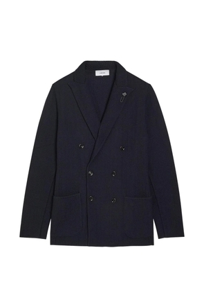 Lardini double-breasted knitted blazer - Blue