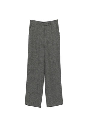 Emporio Armani marl-effect wide-leg trousers - Grey