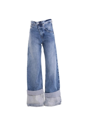 Natasha Zinko Multy Layer asymmetric turn-up jeans - Blue