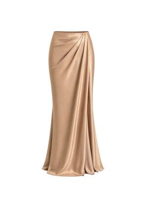 Gemy Maalouf draped crepe maxi skirt - Neutrals