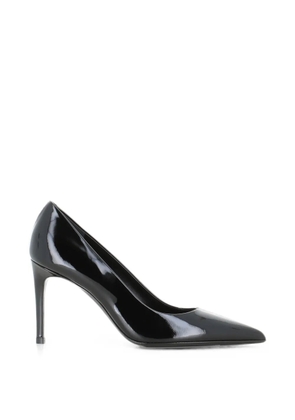 Sergio Levantesi patent-finish pointed-toe pumps - Black